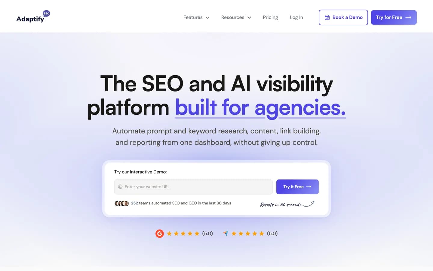 Adaptify homepage — managed placements bundled with content and AI-visibility work Adaptify homepage — managed placements bundled with content and AI-visibility work